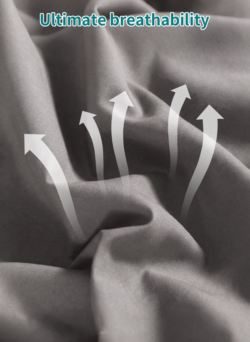 INFOSUN Outdoor Furniture Cover Set Durable Sofa Set Cover Premium Garden Furniture Cover Outdoor Furniture Cover Suitable for Sofa Sets and Dining Sets Dustproof Garden Furniture Cover Set (Grey) - Image 2